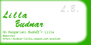 lilla budnar business card